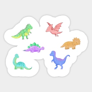 Cute dino pattern Sticker